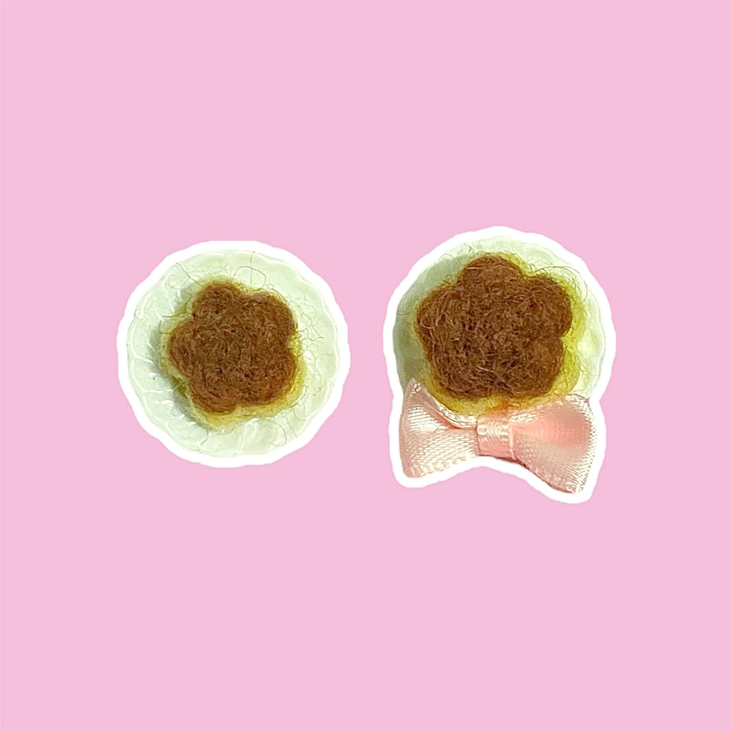 Needle Felted Pudding プリン Ring