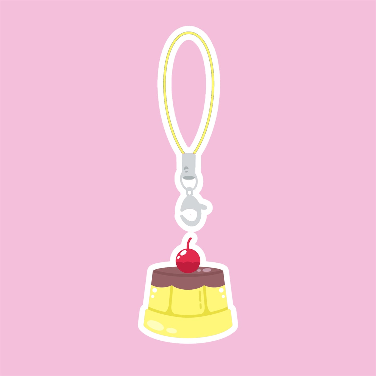 Custard Pudding Phone Charm